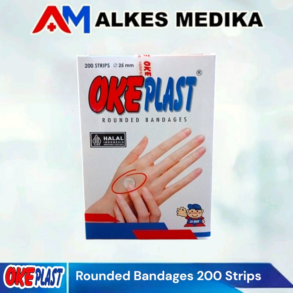OKEPLAST Plester Bulat 200strip/box