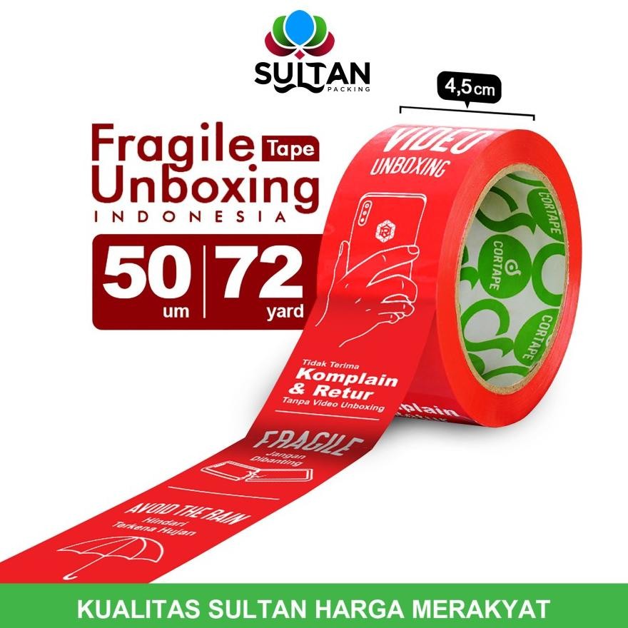 

Rd1- Lakban Fragile Unbox Ina 48Mm X 72Yard Satuan Plakban Isolasi Solatip