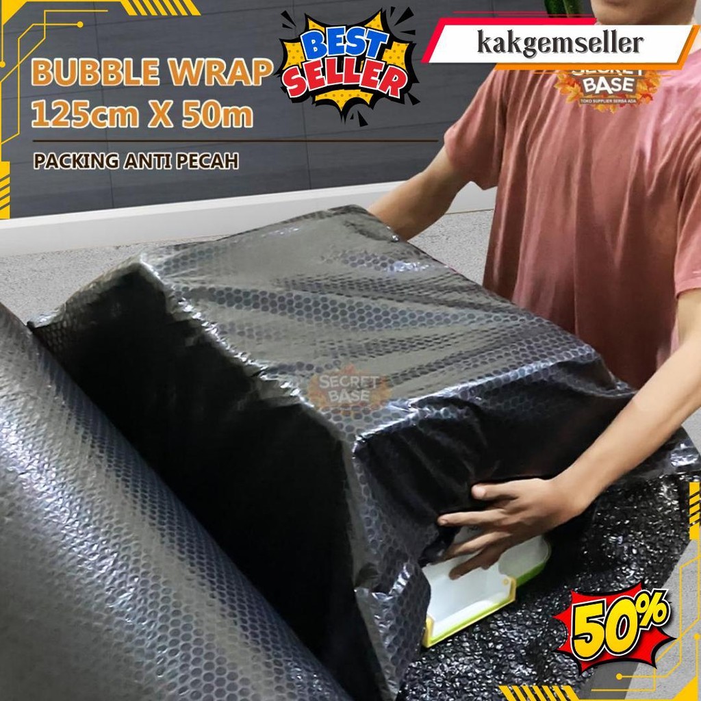 

(Gratis Ongkir) Bubble Wrap Rol 125Cm X 50M - Bubblewrap Packing Tebal Kuat Murah Berkualitas Termurah Banget