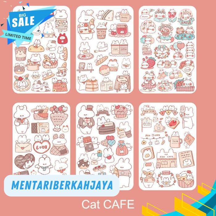 

6 LEMBAR STICKER GADIS MANIS DENGAN KELINCI SERI KARTUN FANTASI BUKU TEMPEL STIKER TAHAN AIR PVC INSULATED WATER CUP DIY STIKER KECIL /STICKER ASETHETIC ESTETIK/STIKER HP LAPTOP TAS NOTEBOOK LUCU CUTE-GI BY MENTARI BERKAH JAYA