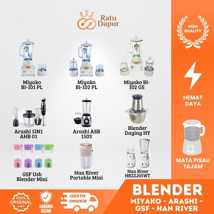 KS Blender Chopper Multifungsi - 5 IN 1 | 3 IN 1 | 2 IN 1 | Miyako, Arashi, Han River, & GSF | Kapas