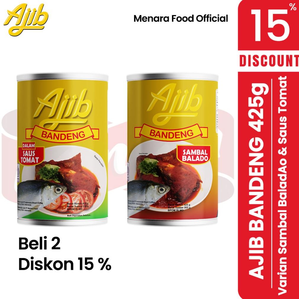 

NO_MORE PAKET SUPER HEMAT || Ajib Bandeng Saus Tomat 425gr - Isi 2 disc 15%