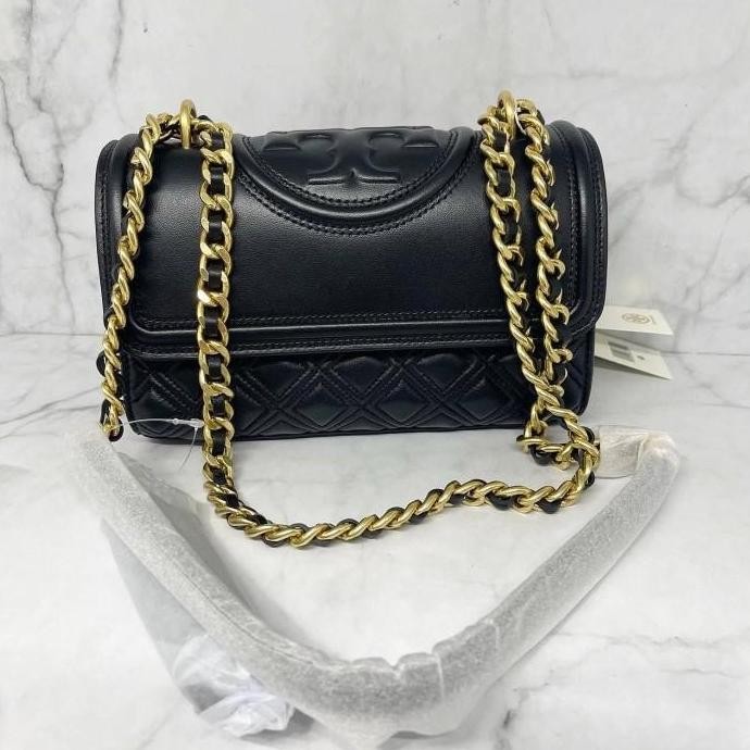 Tas Tb Fleming Small Black Ghw Authentic Asli Original