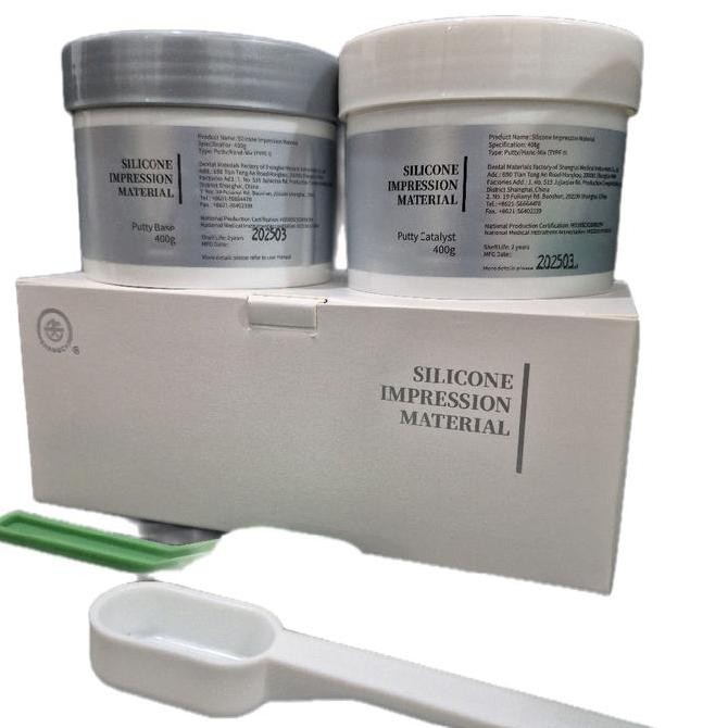 

Putty Shangchi Base 400 gram Catalyst 400 gram / Bahan Cetak Heavy Body Double impression Material