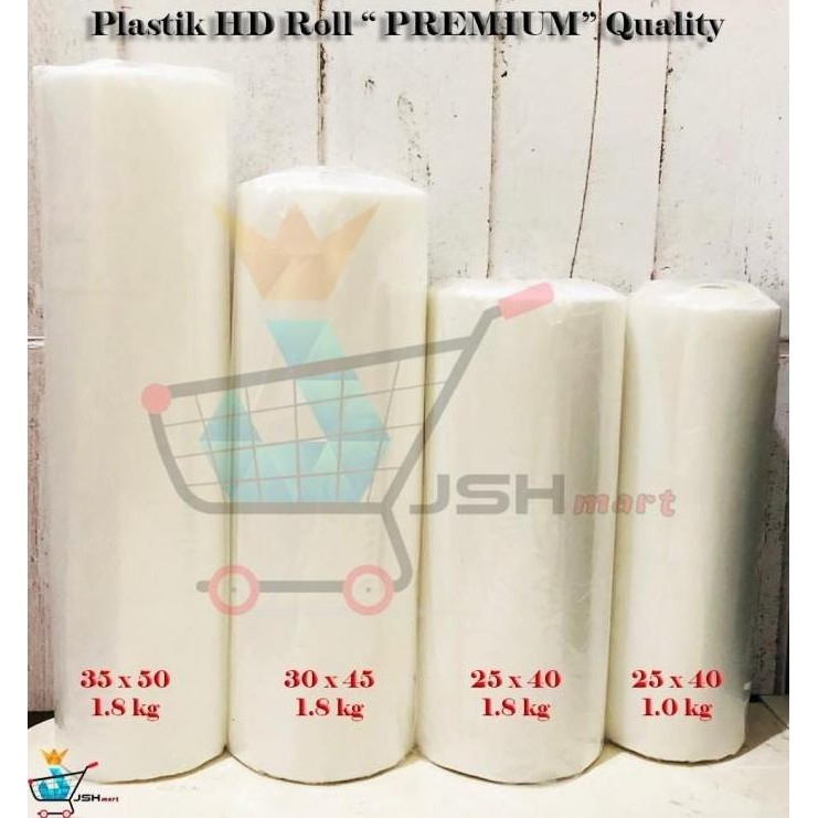 Plastik HD ROLL 35 x 50 cm 1,8 kg | Plastik Buah Fotocopy Sayur Daging