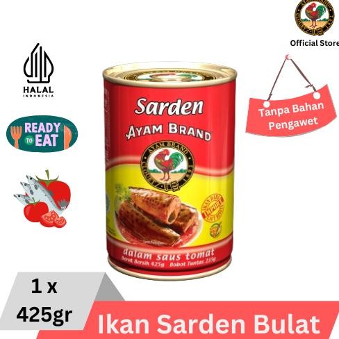 

NO_MORE Ayam Brand - Ikan Sarden Kaleng Bulat Saus Tomat 425gr