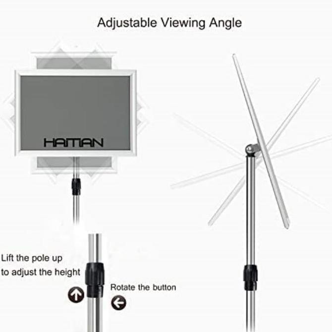 

Frame Akrilik A4/A3 Standing Sign Display Harga Frame Standing Display Floor Stand 70-120Cm Floor Standing Welcome Sign Board Kualitas Terbaik Harga Termurah