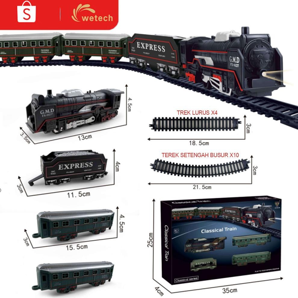 Dh-68 Wetech Mainan Anak Kereta Api Rail King Kereta Api Rel Panjang Kereta Api Mainan Kereta Api Ma