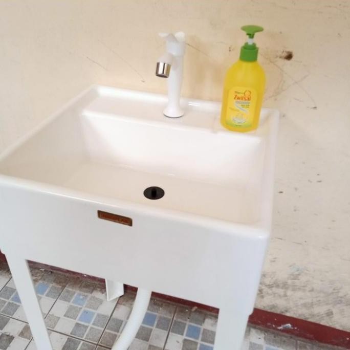 wastafel portabel/ wastafel meja / wastafel komplit plastik PVC tebal GT