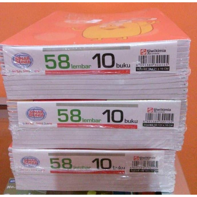 

READY BUKU TULIS SIDU 58 LEMBAR GARIS - SINAR DUNIA ISI 10 BUKU