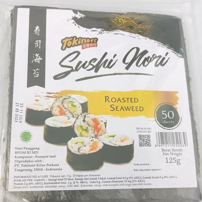

Produk Baru!! Tokinori Sushi Nori 50 Lembar - Rumput Laut Panggang Jepang HALAL