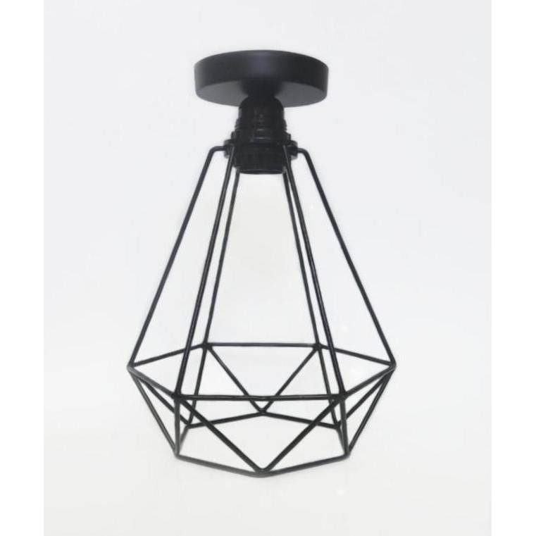 Kap Lampu Hias Tempel Plafon Bentuk Diamond