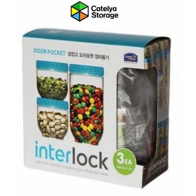 LOCK N LOCK INTERLOCK DOOR POCKET TOPLES ISI 3PCS INL301S1 ORIGINAL DAN TERPERCAYA