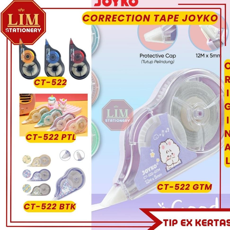

Joyko Tip Ex Kertas Tip Ex Roll Ct522 Lengkap 12Pcs Correction Tape