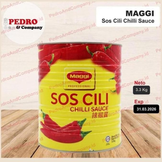 

Promo Maggi Chilli Sauce 3.3 Kg | Saus Cabe Chili Import Jumbo Botol Restoran