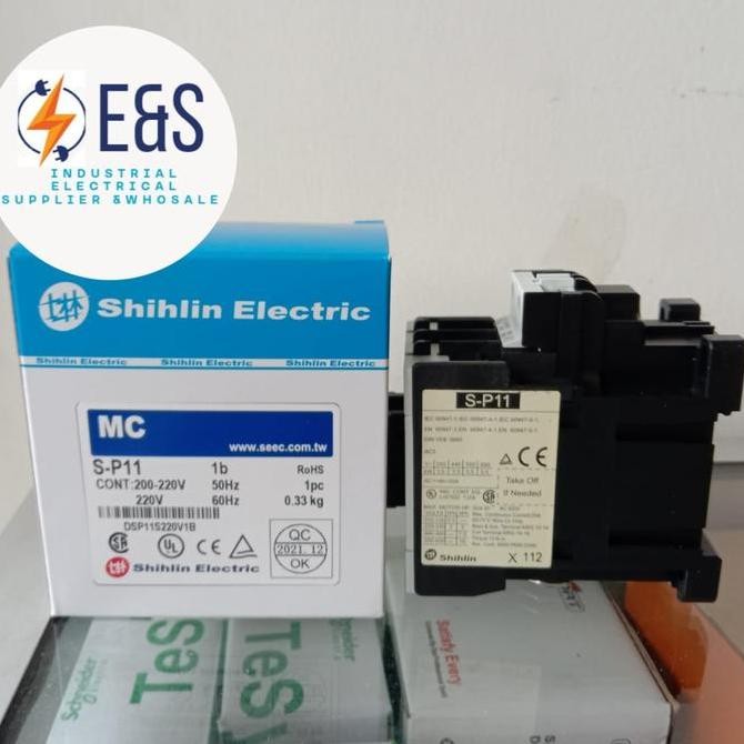 Kontaktor Shihlin S-P11 1B 3P 110V 220V 380V Ac Coil / Sp11 1B Shihlin New Stok