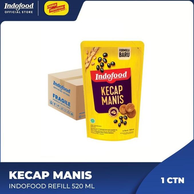 

Promo Indofood Kecap Manis Refill CTN 520ml - Kecap Manis Kemasan Isi Ulang