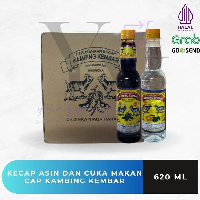 

Promo 1 Dus (12x620ml) Kecap Asin / Cuka Makan Cap Kambing Kembar | Singkawang Kalimantan