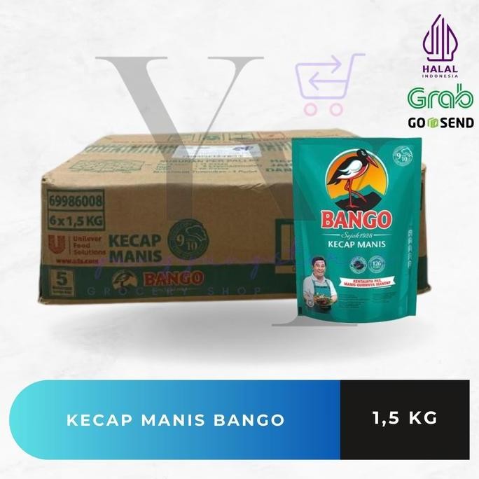 

Promo 1 Dus (6x1.5kg) Kecap Manis Bango Refill | Isi Ulang Kecap Ori