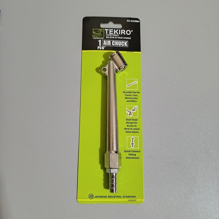 MPS TEKIRO Paket Peralatan Kompresor Air Duster Gun & Tire Air Chuck 6" AT-AD1111 Selang Hijau 6m No