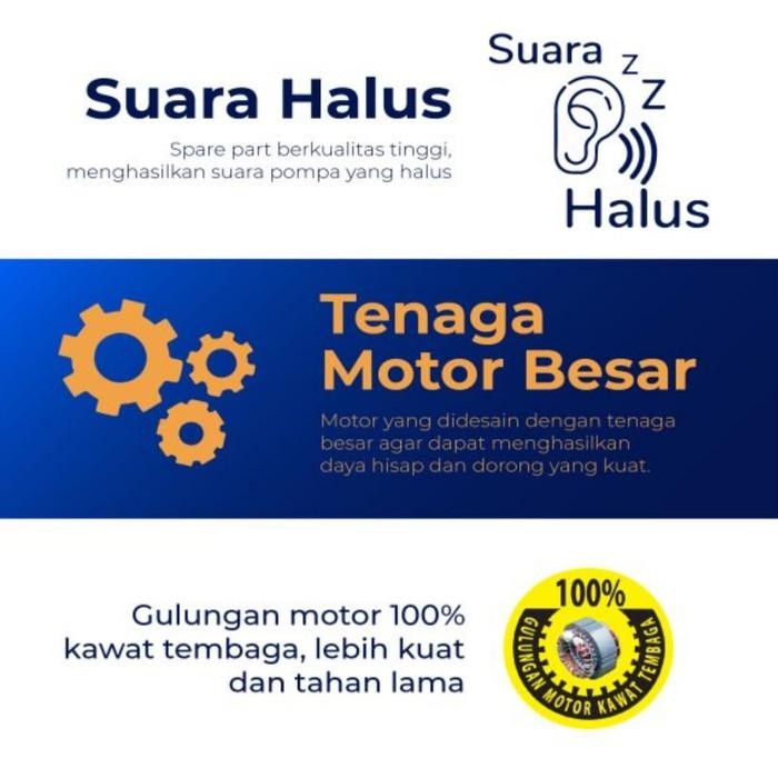 AS POMPA AIR SEMI JET PUMPS SHIMIZU PC-108BIT HISAP 11METER DILENGKAPI DENGAN DINAMO 100% TEMBAGA