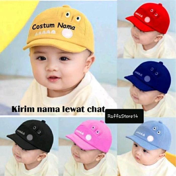 Skm Topi Bayi Lucu Karakter Crocodile Bisa Custom Nama Cewek Cowok