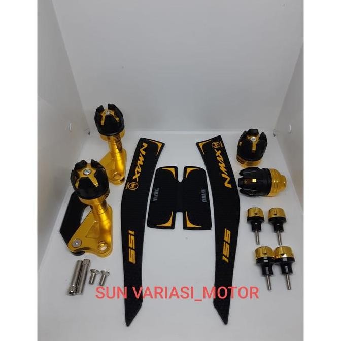 Ready  PAKET VARIASI NMAX TANKPAD NMAX OLD dan NMAX NEW + Slider Jalu Knalpot + Jalu As Roda + Baut 