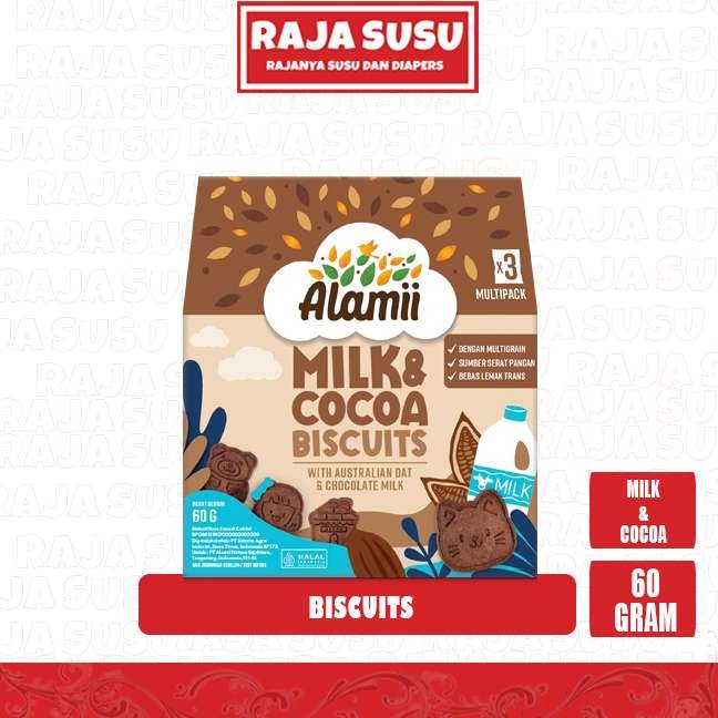 

ALAMII BISCUITS MILK & COCOA 60GR - RAJA SUSU