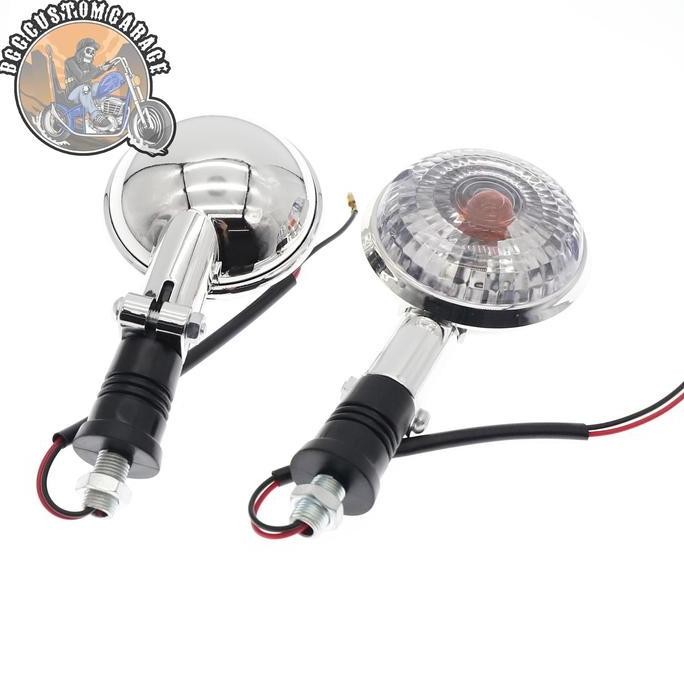 LAMPU SEIN KLASIK SR400 BULAT UNIVERSAL . LAMPU SEN BULAT MOTOR CUSTOM BRITISH . TRACKER . W175 . CB