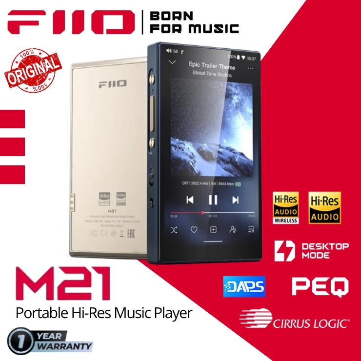 RAKSA FiiO M21 / M 21 / M-21 CS43198*4 Android 13 Portable Digital Music Player