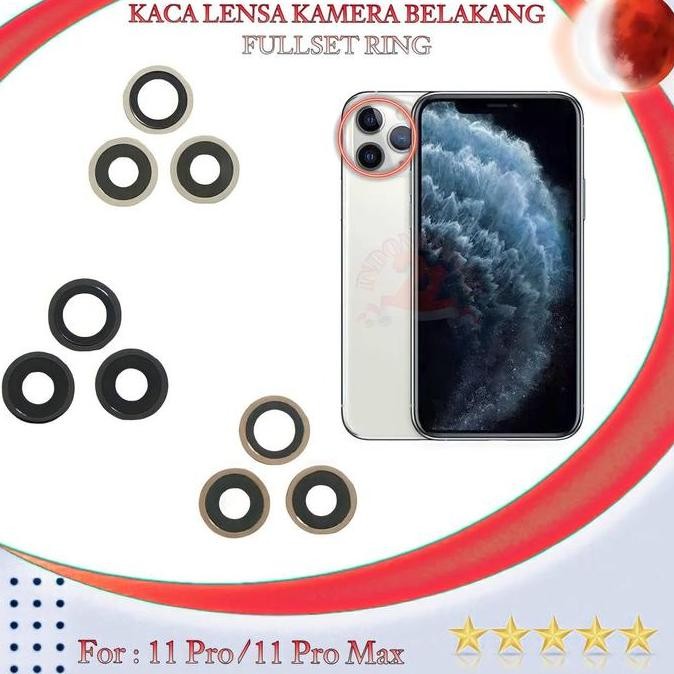 Produk Baru Lensa Kamera iPhone 11 Pro / Pro Max Fullset - Ring Original Kamera Replacement