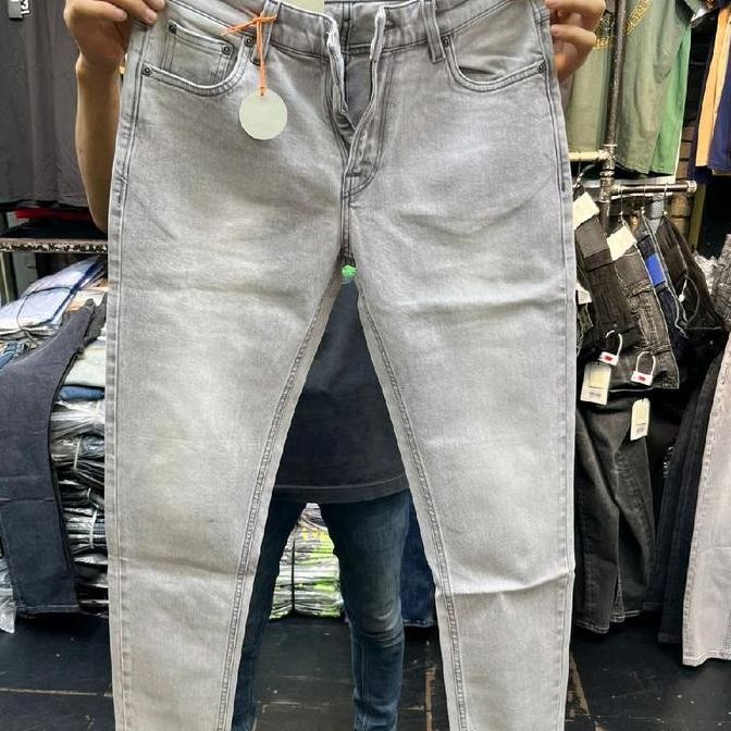 Celana jeans panjang pria slim fit Nudie Lean Dean Dry japan saldvage Dri original import made Italy