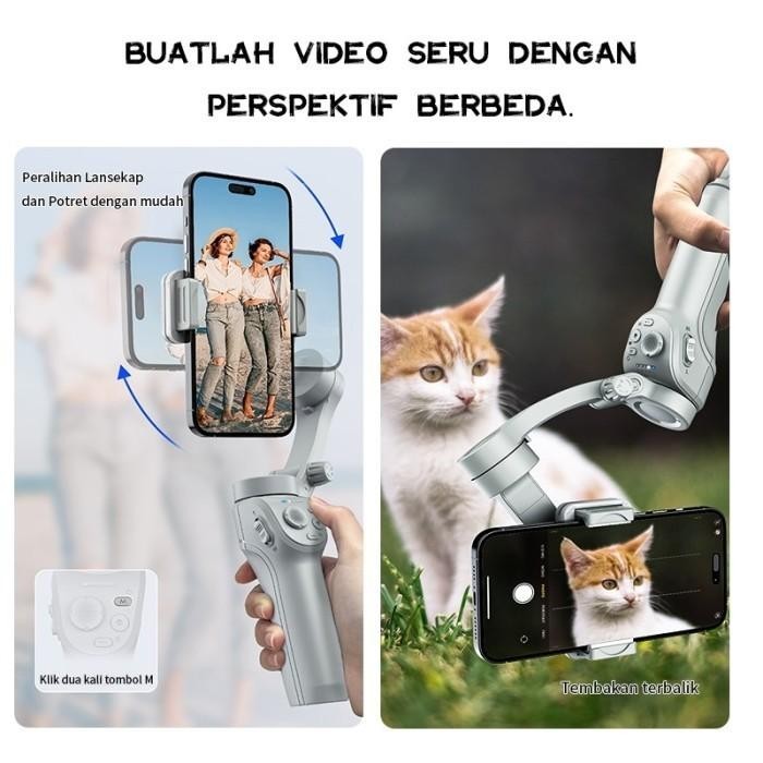 Sf < Smartcom > Gimbal Hp 3 Axis Smartcom M01 Gimbal Stabilizer Hp Smartphone Stabilizer Termurah