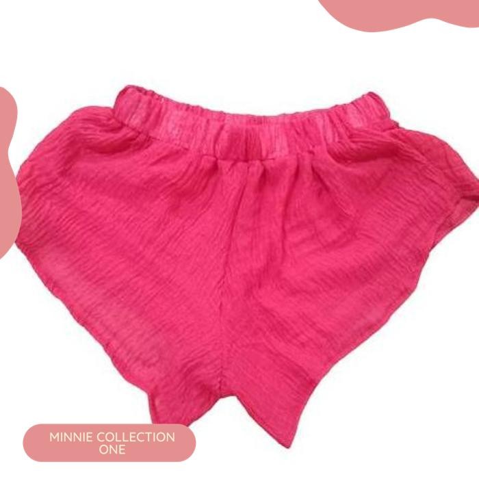 CELANA PENDEK WANITA UKURAN ONE SIZE BAHAN POLYESTER SOLID WARNA MOTIF POLOSAN MODEL SHORTPANTS 1325