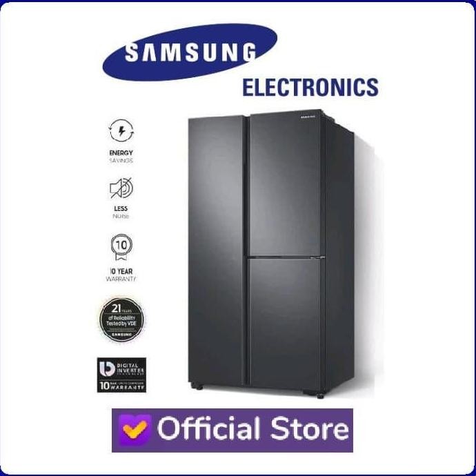 Samsung RS63R5561B4 Refrigerator Kulkas 3 Pintu INVERTER ice maker
