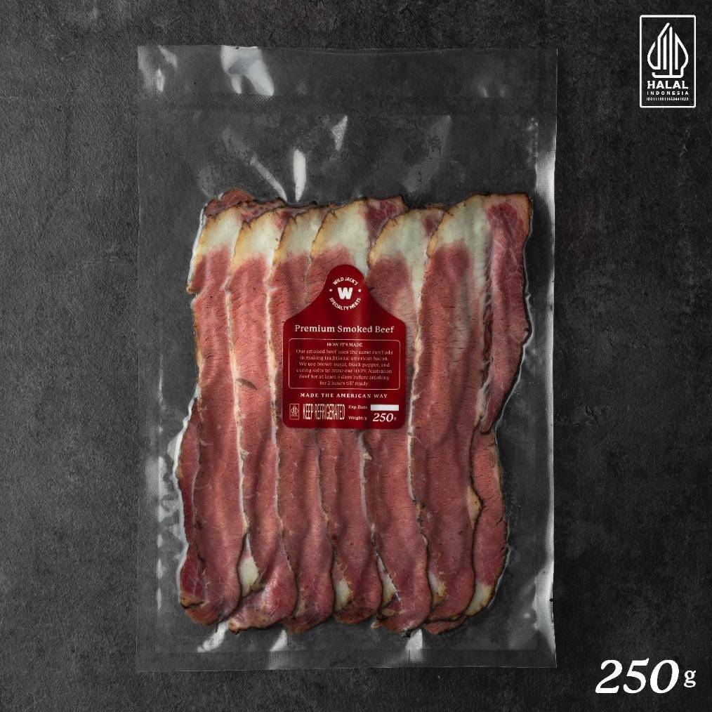 

Premium Smoked Beef / Premium Smoked Beef Rasher / Smoked Beef Slice / Daging Sapi Bacon aSt