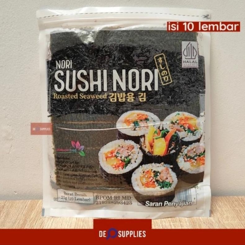 

Sushi Nori Gold 10 Lembar - Java Seaweed Rumput Laut Premium 10s Halal aSt