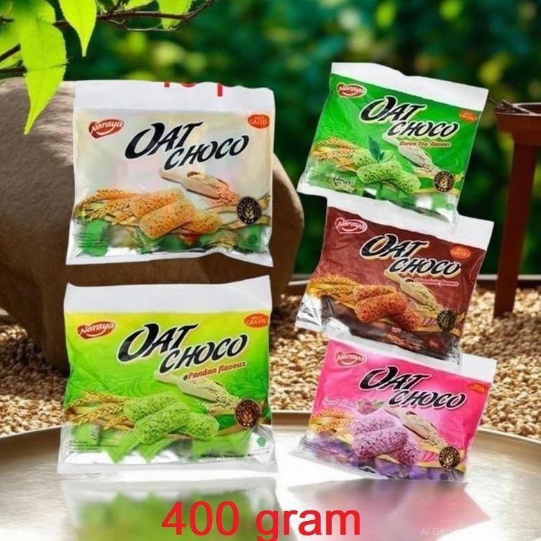 

OAT CHOCO Varian Original 400gr naraya Oat choco Coklat Oat choco Vanila Oatchoco Green Tea pandan ubi sweet potato 400gr aSt