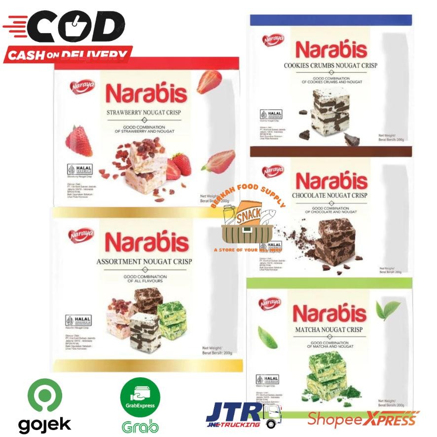 

[ BERKAH ] Naraya Narabis Nougat Crisp 200gr Jumbo Chocolate Assortment Cookies Strawberry Matcha Halal aSt