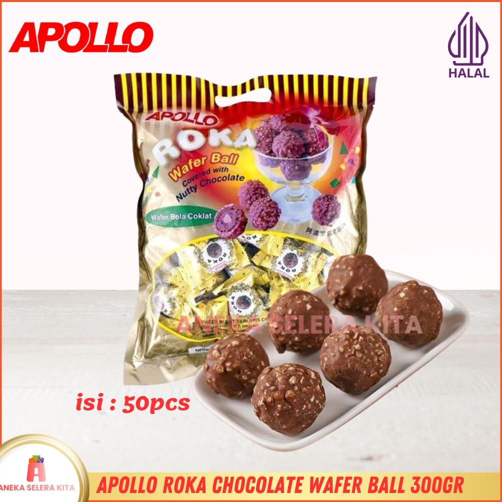 

Apollo Roka Wafer Ball Coklat Halal 300gr aSt