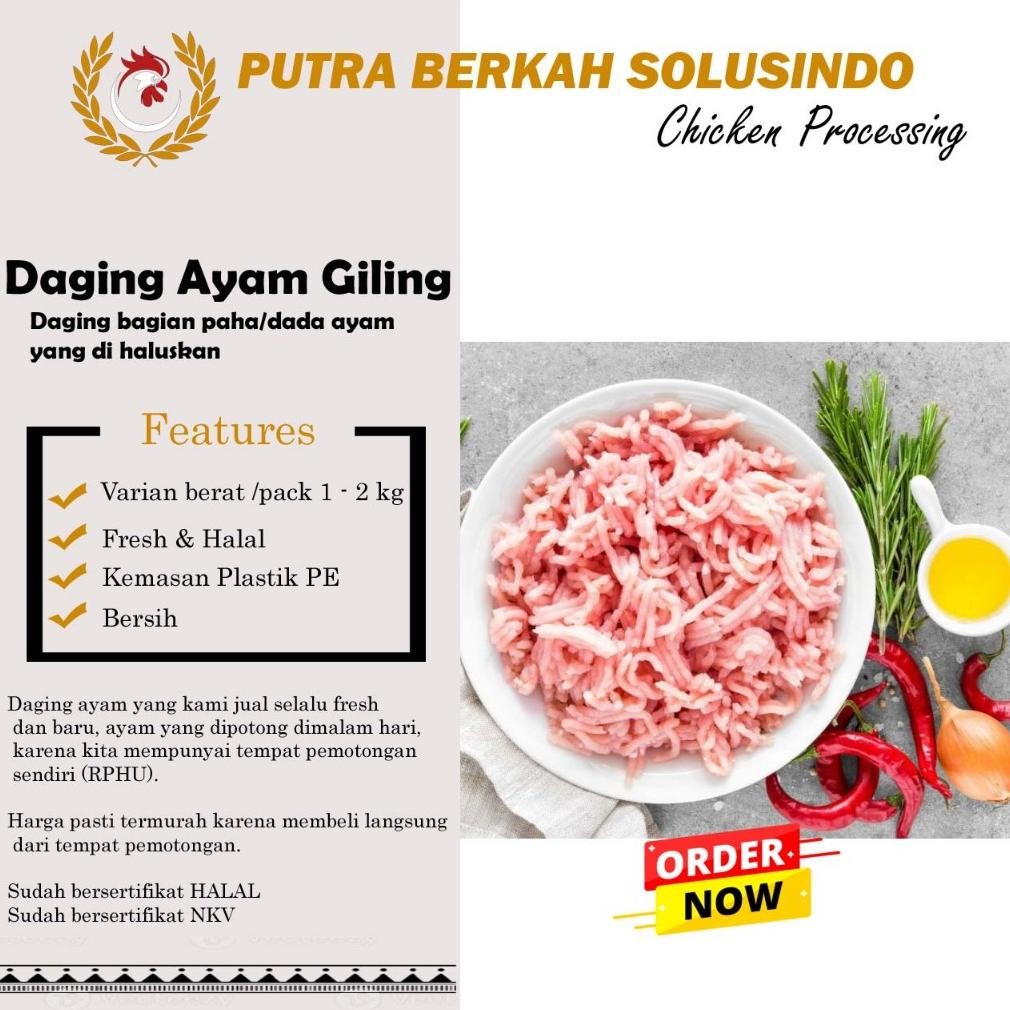 

Daging ayam giling ( daging bagian dada & paha yang di haluskan ) Beku aSt