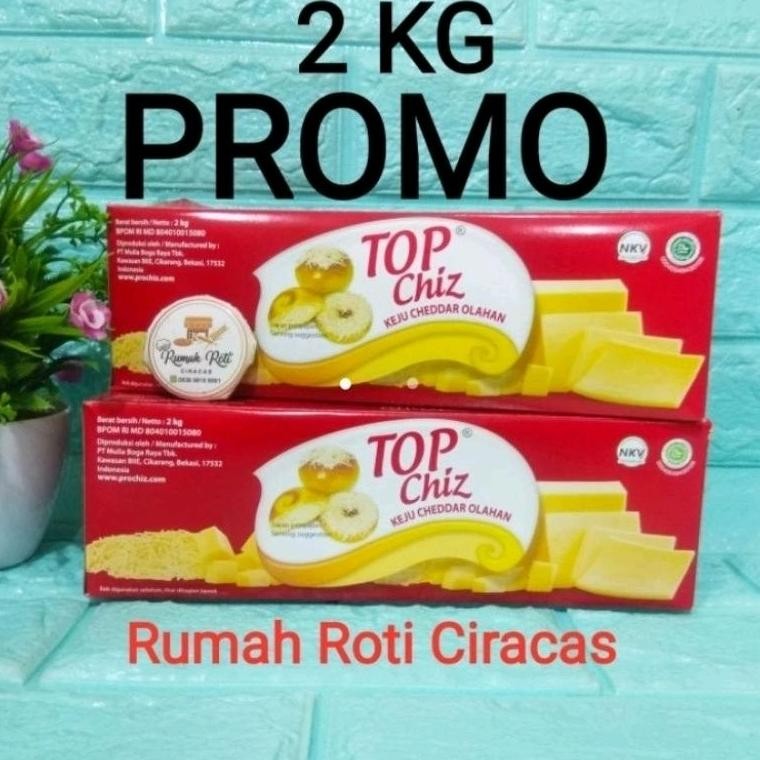 

KEJU TOP CHIZ 2KG PROCESSES CHEDDAR CHEESE 2 KG BLOK CHESE TOPCHIZ aSt