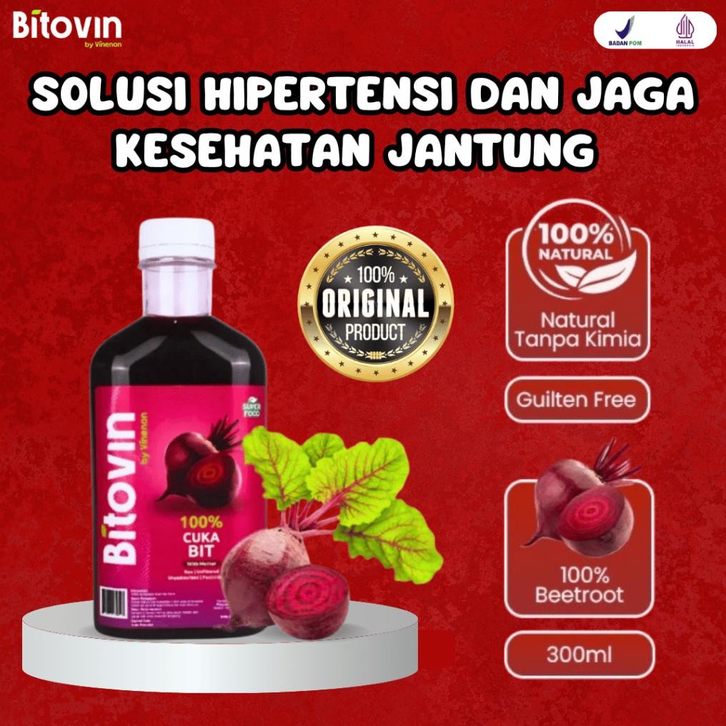 

BITOVIN Paket 1 Botol - Cuka Buah Bit Solusi Hipertensi Jaga Kesehatan Jantung Penambah Darah aSt