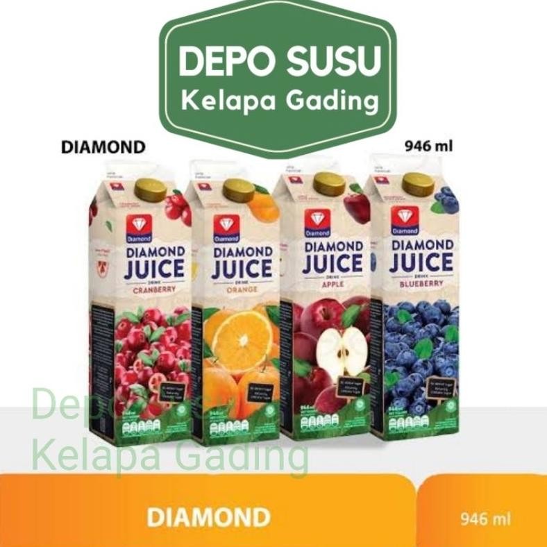 

Diamond Juice Fresh Pasteurisasi 946ml No Added Sugar | TANPA BAHAN PENGAWET Orange Mix Fruit Manggo Guava Cranberry Apple Guava aSt