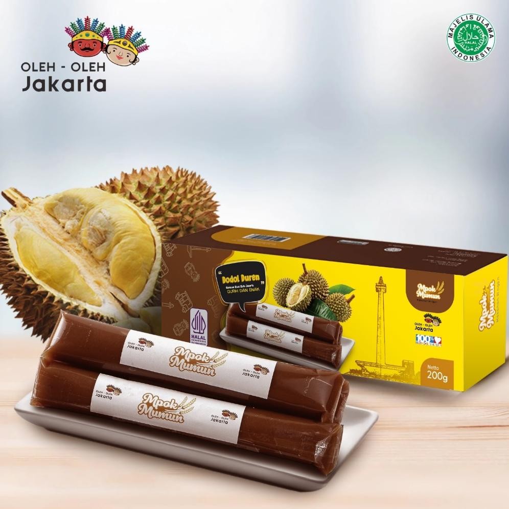 

Dodol Durian Asli Khas Betawi Mpok Mumun Oleh Oleh Dari Jakarta 200 gr Halal aSt