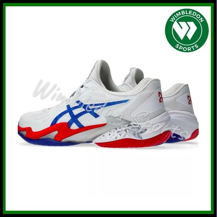 SEPATU ASICS COURT FF 3 WHITE/ASICS BLUE / ASICS COURT FF3 TENNIS SHOES MEN PROMO