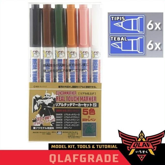 

NEW Gundam Marker for WEATHERING - REAL TOUCH MARKER SET 6 no 2