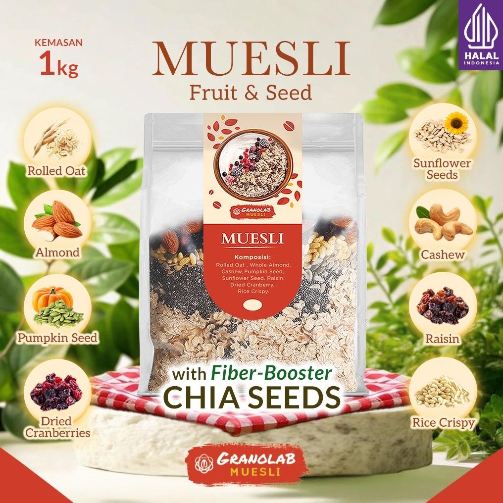 

Muesli Fruit and Seed 1 kg - Granolab Muesli aSt