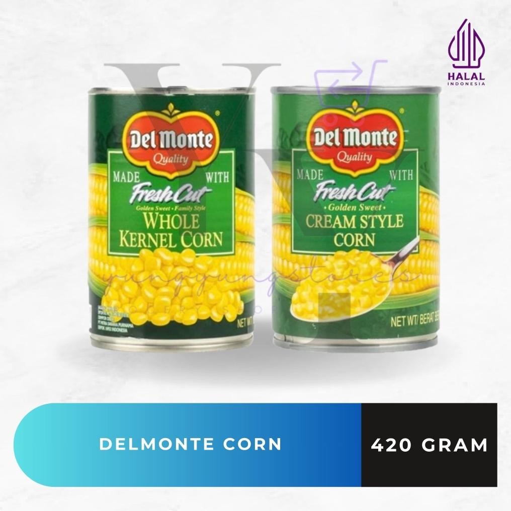

Delmonte Whole Kernel Corn / Cream Style Corn / Jagung Kaleng Kasar / Halus 420 gram aSt