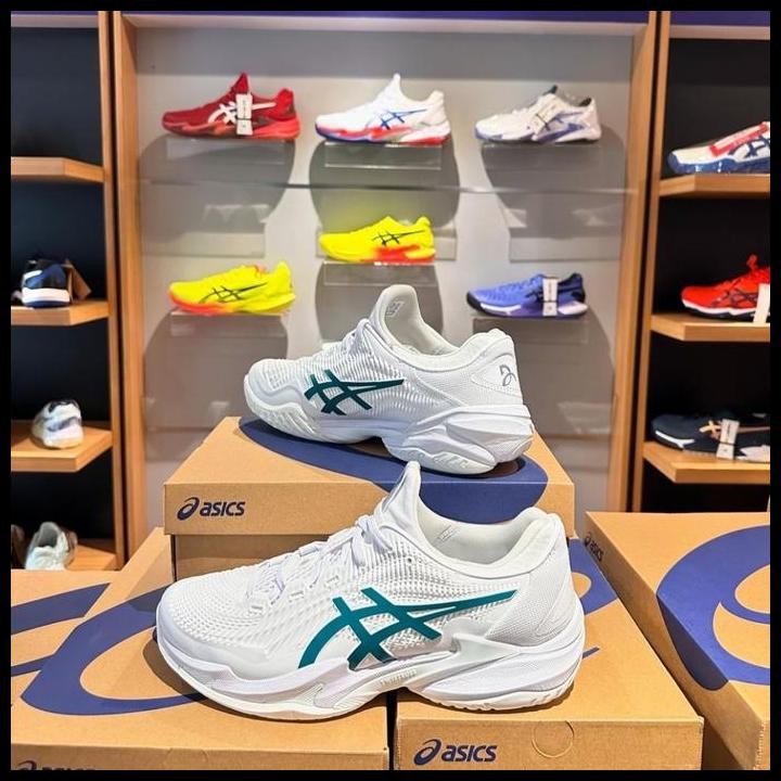 ASICS COURT FF 3 NOVAK MEN ( WHITE / PITCH GREEN ) TERLARIS